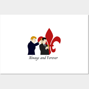 always and forever klaus and elijah mikaelson fleur de lis the originals Posters and Art